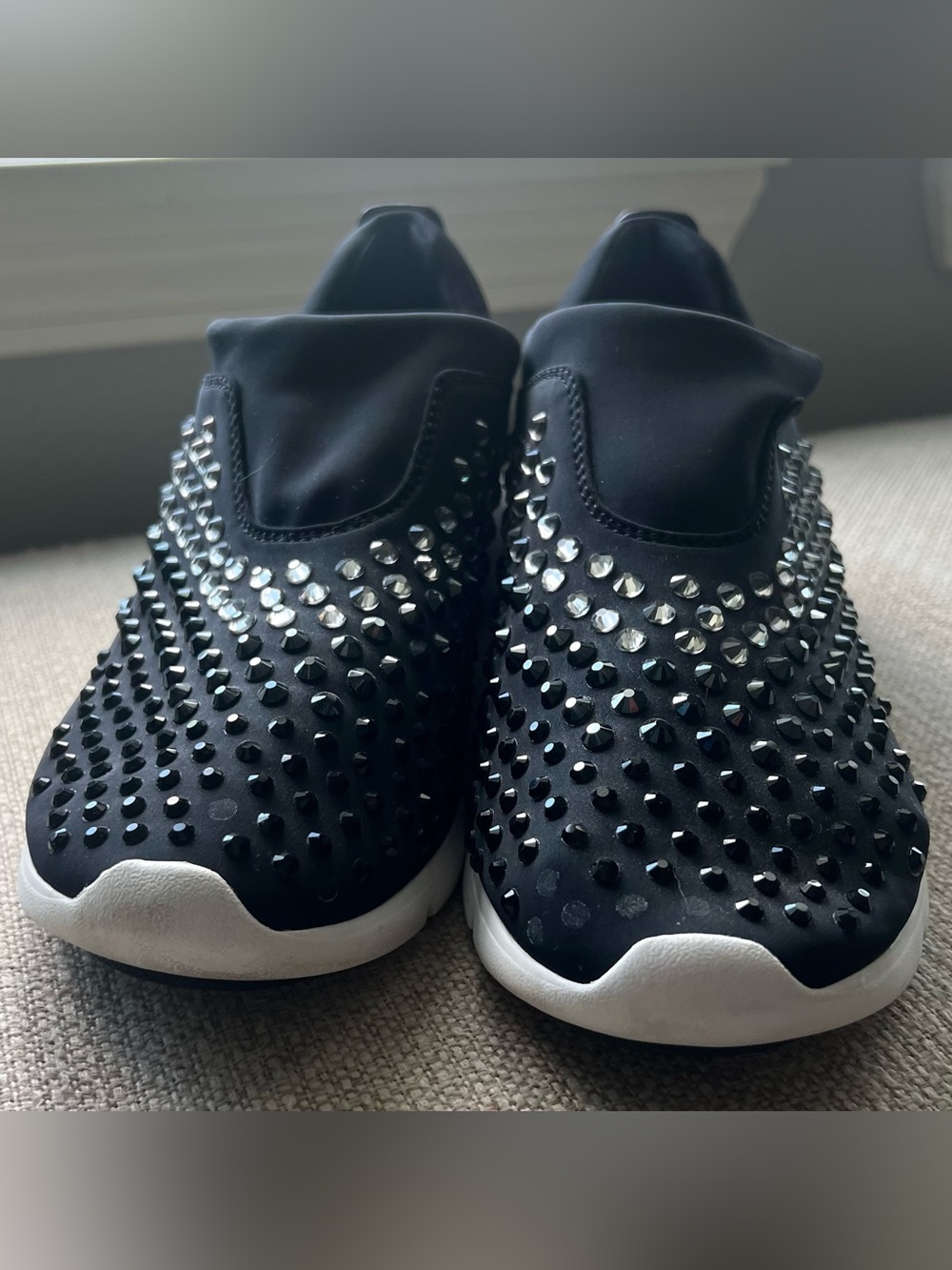 Michael Kors Black Slip-On Studded Sneakers